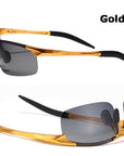 Men'S Aluminum-Magnesium Car Drivers Night Vision Goggles Anti-Glare Polarizer-Polarized Sunglasses-Bargain Bait Box-Gold-Bargain Bait Box