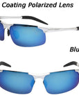 Men'S Aluminum-Magnesium Car Drivers Night Vision Goggles Anti-Glare Polarizer-Polarized Sunglasses-Bargain Bait Box-blue coating-Bargain Bait Box