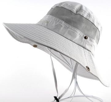 Men&#39;S Bob Bucket Hats Fishing Wide Brim Hat Uv Protection Cap Men Sombrero Gorro-Hats-Bargain Bait Box-Light gray-Bargain Bait Box