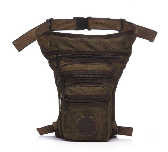 Men'S Canvas Drop Leg Bag Messenger Shoulder Belt Hip Bum Fanny Waist Pack For-Bags-Bargain Bait Box-Coffee-Bargain Bait Box
