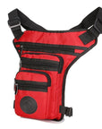 Men'S Canvas Drop Leg Bag Messenger Shoulder Belt Hip Bum Fanny Waist Pack For-Bags-Bargain Bait Box-Red Nylon-Bargain Bait Box