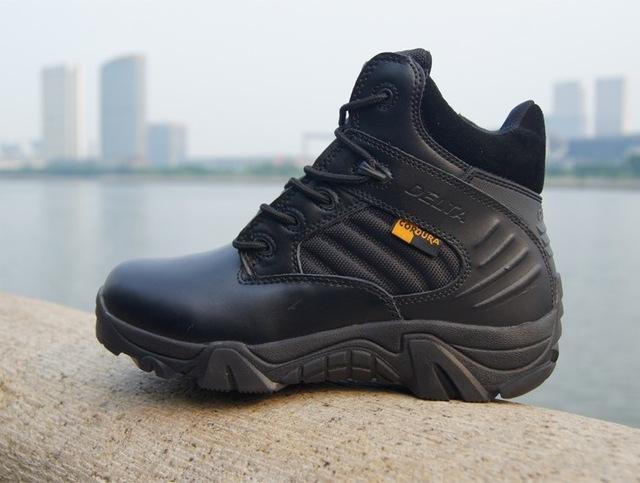 Men&#39;S Outdoor Desert Military Combat Hiking Boots Shoes Men Army Tactical-Shop2927099 Store-Low Top Black-6-Bargain Bait Box