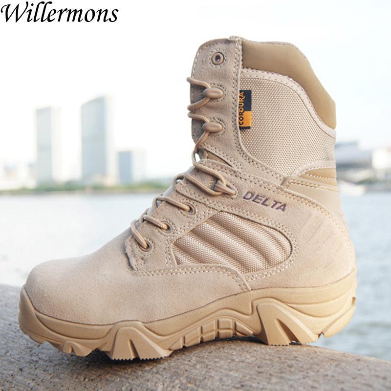 Men&#39;S Outdoor Desert Military Combat Hiking Boots Shoes Men Army Tactical-Shop2927099 Store-Sand-6-Bargain Bait Box
