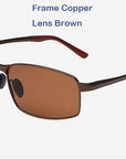 Men'S Polarized Sunglasses For Drivers Cool Rectangle Driving Sun Glass Uv400-Polarized Sunglasses-Bargain Bait Box-Brown-Bargain Bait Box