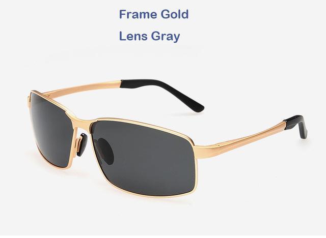 Men&#39;S Polarized Sunglasses For Drivers Cool Rectangle Driving Sun Glass Uv400-Polarized Sunglasses-Bargain Bait Box-Gold-Bargain Bait Box