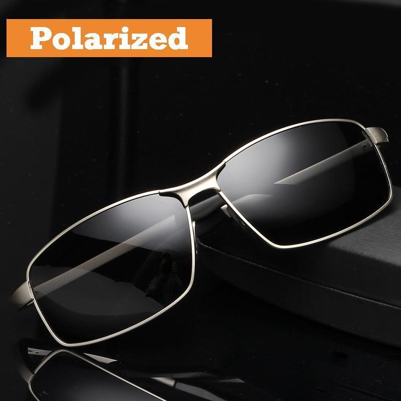 Men'S Polarized Sunglasses For Drivers Cool Rectangle Driving Sun Glass Uv400-Polarized Sunglasses-Bargain Bait Box-Gold-Bargain Bait Box
