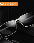 Men'S Polarized Sunglasses For Drivers Cool Rectangle Driving Sun Glass Uv400-Polarized Sunglasses-Bargain Bait Box-Gold-Bargain Bait Box