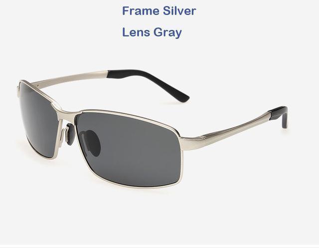 Men&#39;S Polarized Sunglasses For Drivers Cool Rectangle Driving Sun Glass Uv400-Polarized Sunglasses-Bargain Bait Box-Silver-Bargain Bait Box
