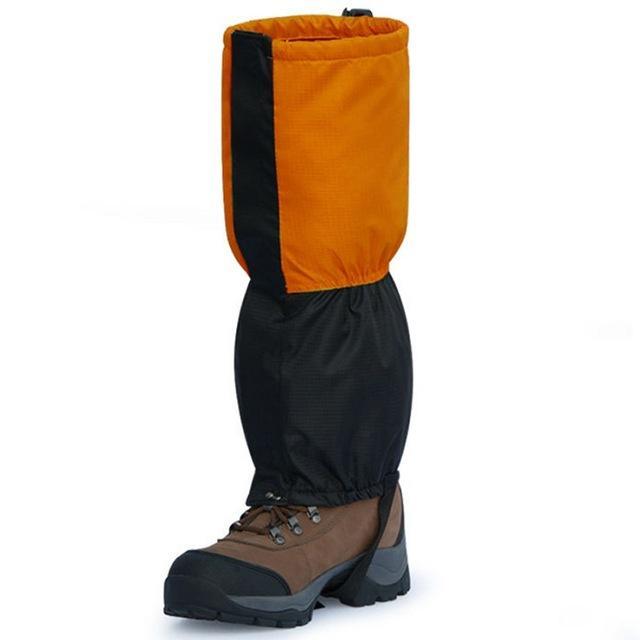 Men&#39;S Women&#39;S Waterproof Fleece Snow Legging Gaiters Sport Climbing Trekking Leg-Gaiters-Bargain Bait Box-Orange With Fleece-One Size-Bargain Bait Box