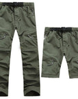 Mens Removable Quick Dry Sport Pants Men Trekking Fishing Camping Thousers-Pants-Bargain Bait Box-Army green-S-Bargain Bait Box