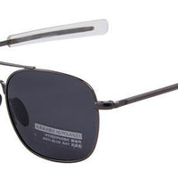 Military Sunglasses Glass Lense Alloy Frame Polarized-Polarized Sunglasses-EYECRAFTERS STARMOON Store-C02GrayBlack-Bargain Bait Box