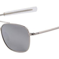 Military Sunglasses Glass Lense Alloy Frame Polarized-Polarized Sunglasses-EYECRAFTERS STARMOON Store-C07SilverSilver-Bargain Bait Box