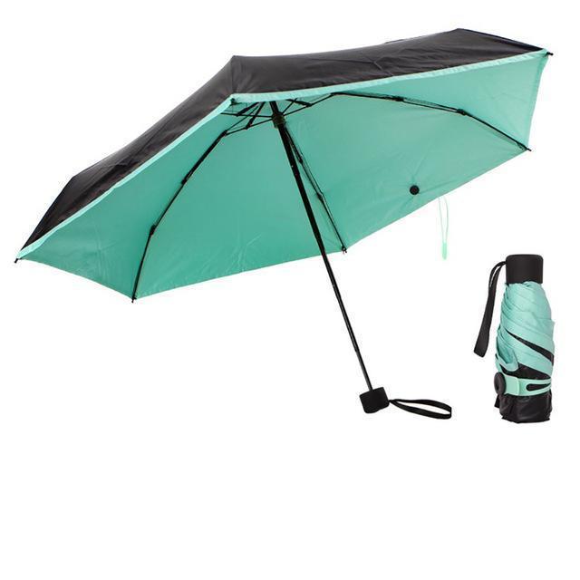 Mini Pocket Women Umbrellas Parasol Folding Male Umbrella Rain Women Anti Uv-Umbrellas-Bargain Bait Box-Green-Bargain Bait Box