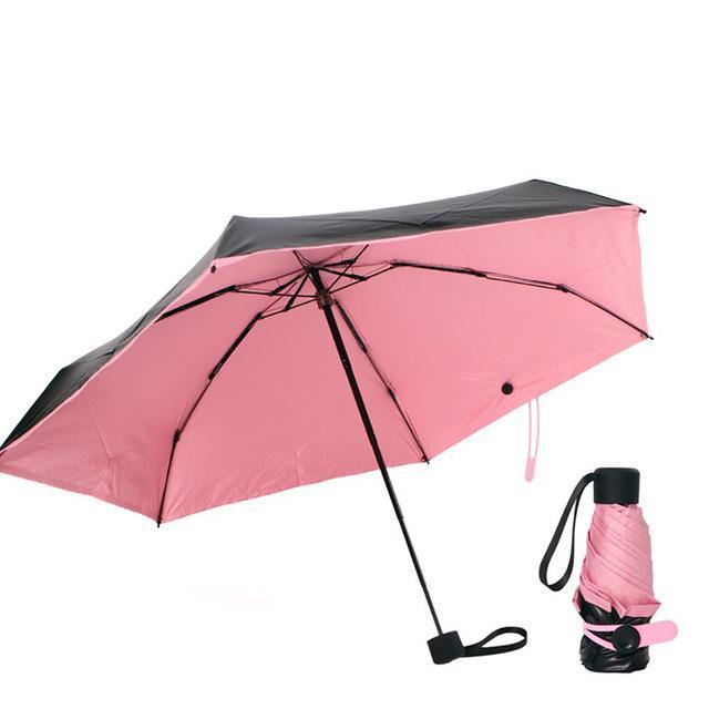 Mini Pocket Women Umbrellas Parasol Folding Male Umbrella Rain Women Anti Uv-Umbrellas-Bargain Bait Box-Pink-Bargain Bait Box