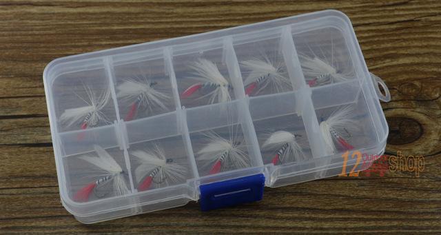 Mnft 10Pcs 10# White Red Butt May Fly Trout Nymph Flies White Miller Zebra Fly-Flies-Bargain Bait Box-10Pcs In Box-Bargain Bait Box