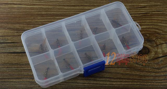 Mnft 10Pcs 12# Brown Emeger Nymph Trout Flies Fly Fishing Fly Lure Bugger-Flies-Bargain Bait Box-10pcs in box-Bargain Bait Box