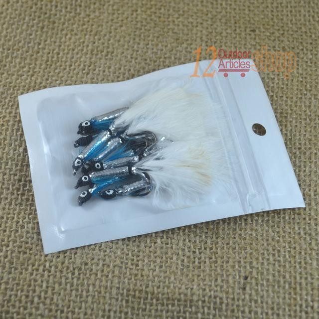 Mnft 10Pcs 4# Ghost Tail Blue Fin Silver Body Streamer Minnow Fly Popular For-Flies-Bargain Bait Box-Bargain Bait Box