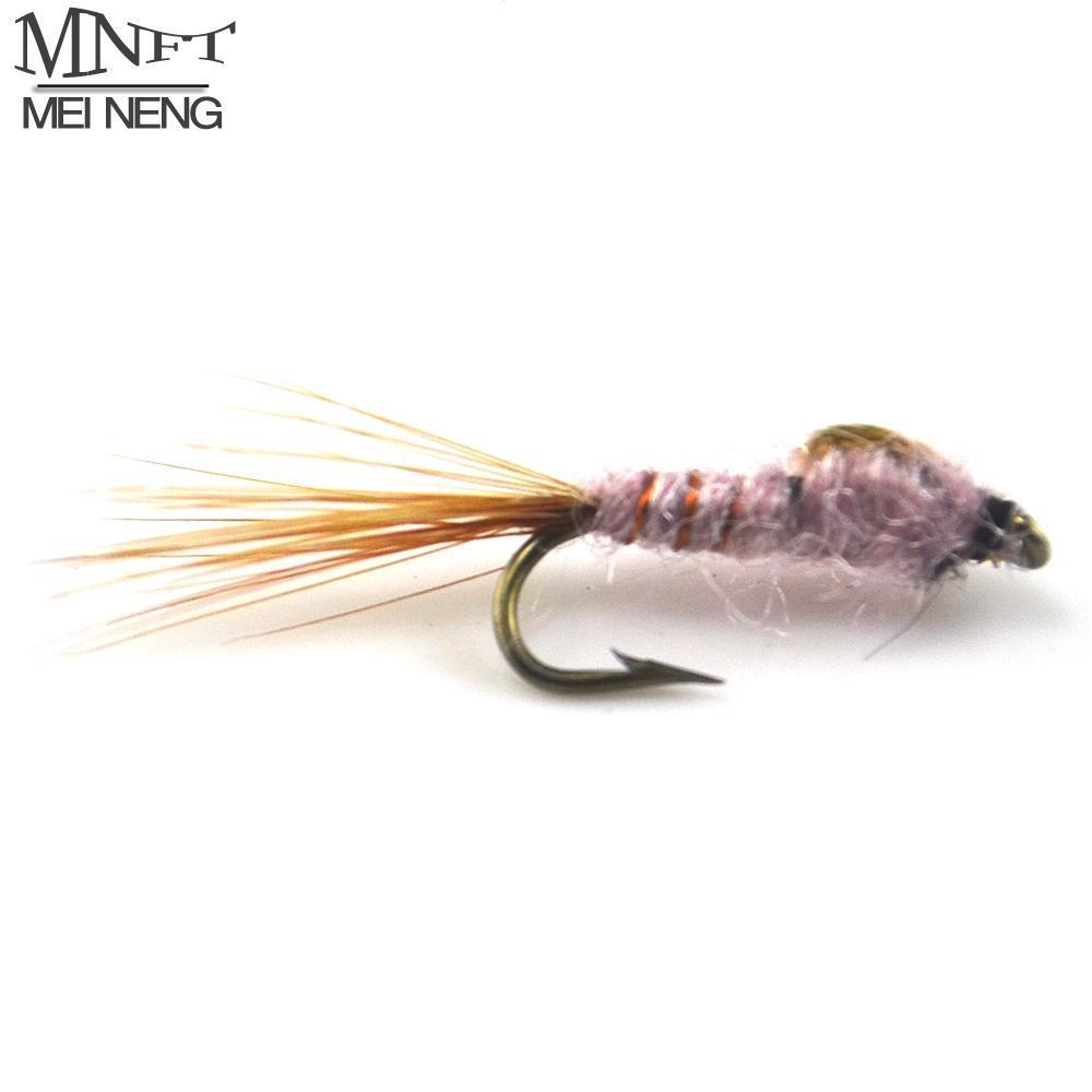 Mnft 10Pcs Brass String Body Brown Tail Nymph For Trout And Panfish Fly-Flies-Bargain Bait Box-10pcs in bag-Bargain Bait Box
