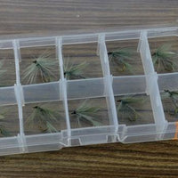 Mnft 10Pcs Grey Color Winged Dry Mayfly Trout Fly Baits Blue Upright Bait Lure-Flies-Bargain Bait Box-10Pcs In Box-Bargain Bait Box
