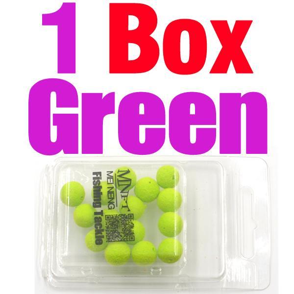 Mnft 15Pcs/Box 5 Kinds Shapes Boilies Carp Bait Floating Baits Carp Fishing Fish-Dough Baits &amp; Boilies-Bargain Bait Box-10mm Green 15PCS-Bargain Bait Box