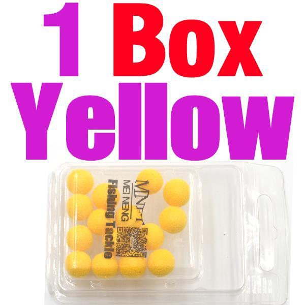 Mnft 15Pcs/Box 5 Kinds Shapes Boilies Carp Bait Floating Baits Carp Fishing Fish-Dough Baits &amp; Boilies-Bargain Bait Box-10mm Yellow 15PCS-Bargain Bait Box