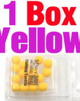 Mnft 15Pcs/Box 5 Kinds Shapes Boilies Carp Bait Floating Baits Carp Fishing Fish-Dough Baits & Boilies-Bargain Bait Box-10mm Yellow 15PCS-Bargain Bait Box