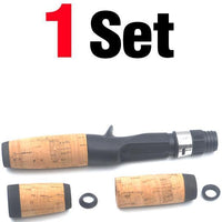 Mnft 1Set Cork Split Grip Rod Handle Kit Baitcast Fishing Rod Building And