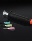 Mnft 2 Sets 5Cc / Ml Black For Uv Epoxy Cure Syringe 3 Needle Nozzles Kit-Fly Tying Materials-Bargain Bait Box-Bargain Bait Box