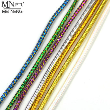 Mnft 2Packstotal 4M Mraided Holographic Mylar Cord 3.5Mm 3Mm Tubes For Fish-Fly Tying Materials-Bargain Bait Box-2 Pack Deep Gold-Bargain Bait Box