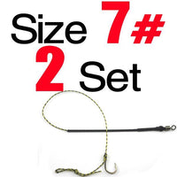 Mnft 2Set/Pack Hand Made Carp Fishing Braid Rigs Leader Size 7# 8# 9# 10# 11#-Bait Rigs-Bargain Bait Box-2Set 7-Bargain Bait Box