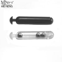 Mnft 30Pcs Plastic Rattles Insert Tube For Soft Worm Jig Fishing Fly Tie Tying-Rattles-Bargain Bait Box-Black Size 1-Bargain Bait Box