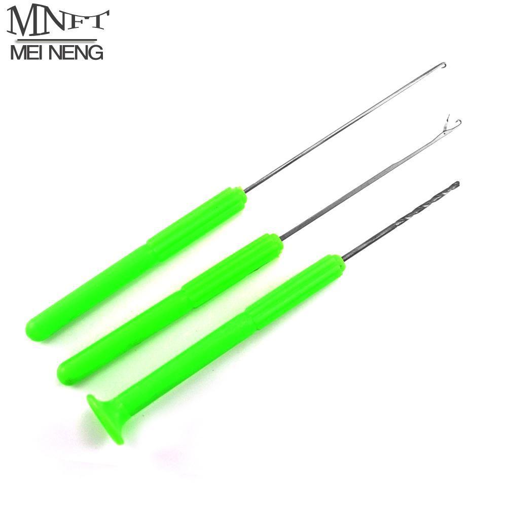 Mnft 3Pcs Carbon Steel Fishing Bait Needle Tool Set Baiting Tool For Rig-Bait Rig Tools-Bargain Bait Box-Bargain Bait Box