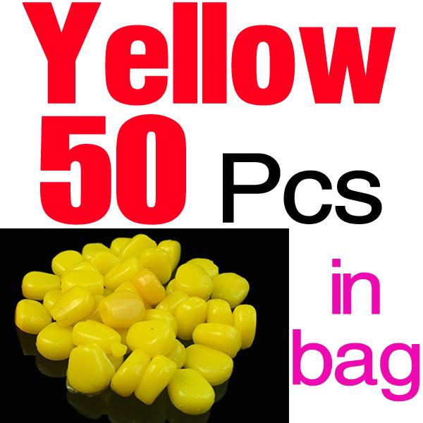 Mnft 50Pcs Fishing Corn Carp Coarse Soft Baits Carp Fishing Bait-Corn Baits-Bargain Bait Box-Yellow 50pcs In Bag-Bargain Bait Box