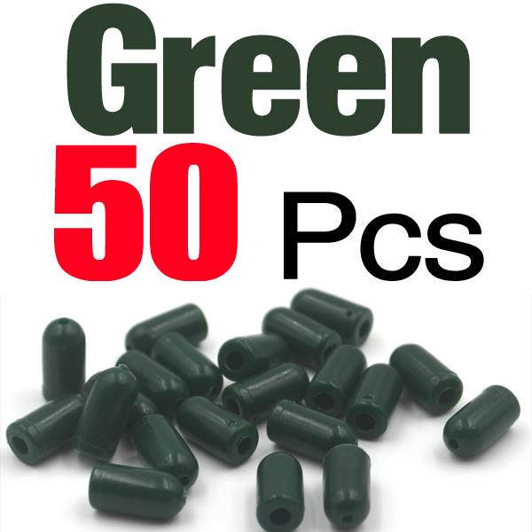 Mnft 50Pcs Green Color Rubber Buffer Beads Knot Protector Hair Rig Making-Bait Rig Tools-Bargain Bait Box-Bargain Bait Box