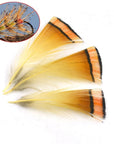 Mnft 50Pcs Real Natural Golden Pheasant Tippet Feather Natural Fly Tying-Fly Tying Materials-Bargain Bait Box-Bargain Bait Box