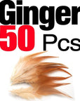 Mnft 50Pcs/Lot Ginger Color Pheasant Necks Feather Dun / Brown Hackle For Fly-Fly Tying Materials-Bargain Bait Box-Bargain Bait Box