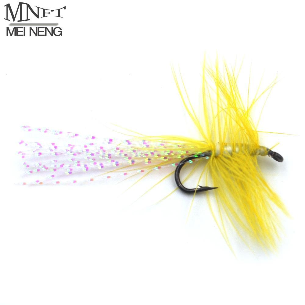 Mnft 9# Trout Salmon Steelhead Fly Fishing Streamer Flies With Bright Yellow-Flies-Bargain Bait Box-10pcs in bag-Bargain Bait Box