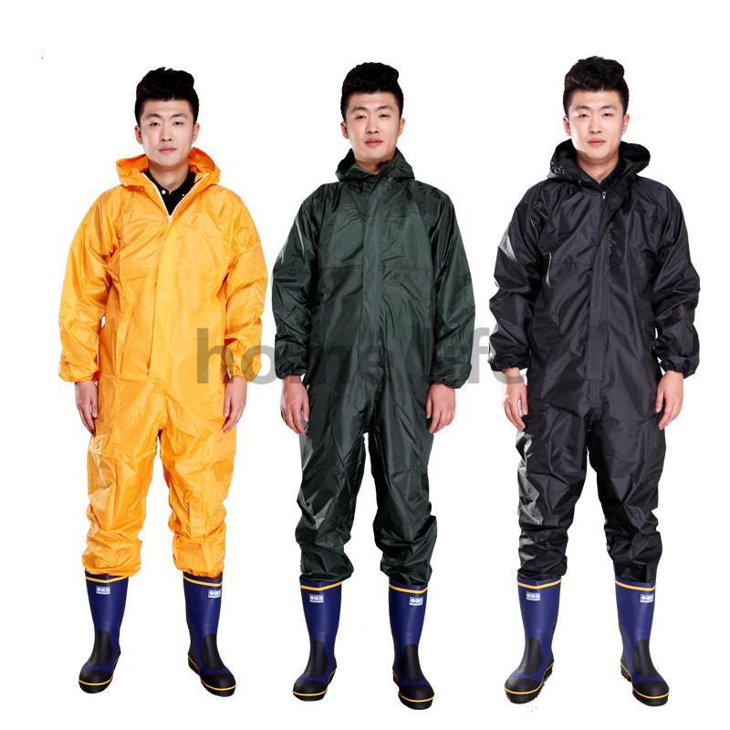 Motorcycle Raincoat Waterproof And Oil Proof/Dust Proof /Conjoined-Rain Suits-Bargain Bait Box-BLACK-M-Bargain Bait Box