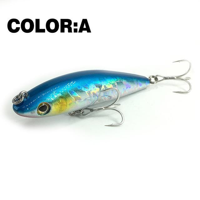 Mr.Charles Cmc028 ,90Mm/15.5G Surface Floating Shad, Assorted Different Colors-Top Water Baits-Bargain Bait Box-COLOR A-Bargain Bait Box
