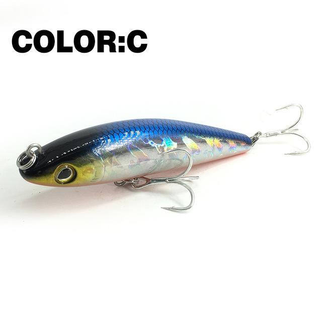 Mr.Charles Cmc028 ,90Mm/15.5G Surface Floating Shad, Assorted Different Colors-Top Water Baits-Bargain Bait Box-COLOR C-Bargain Bait Box