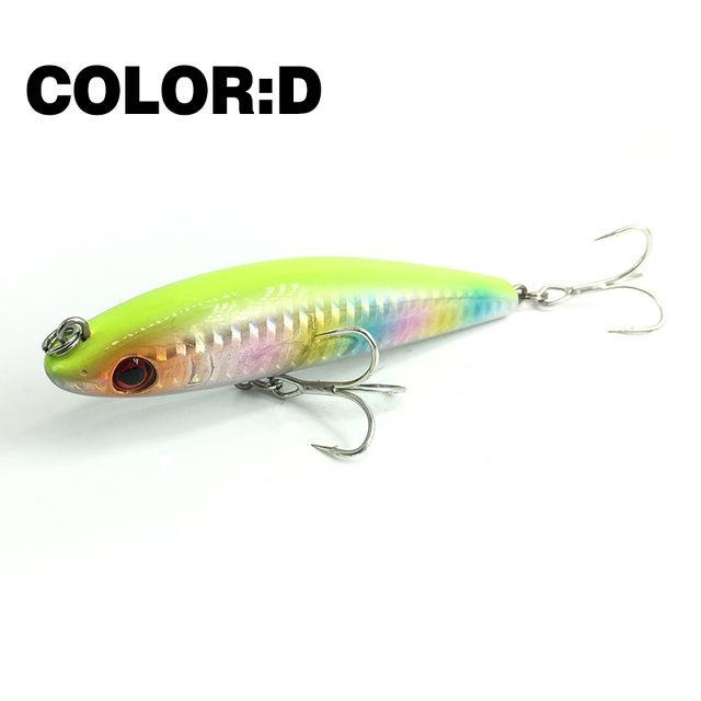 Mr.Charles Cmc028 ,90Mm/15.5G Surface Floating Shad, Assorted Different Colors-Top Water Baits-Bargain Bait Box-COLOR D-Bargain Bait Box