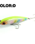 Mr.Charles Cmc028 ,90Mm/15.5G Surface Floating Shad, Assorted Different Colors-Top Water Baits-Bargain Bait Box-COLOR D-Bargain Bait Box