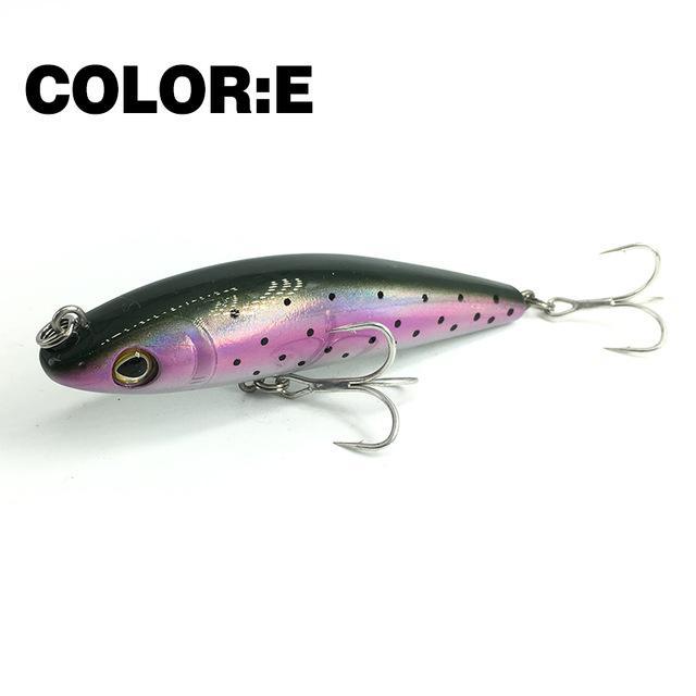 Mr.Charles Cmc028 ,90Mm/15.5G Surface Floating Shad, Assorted Different Colors-Top Water Baits-Bargain Bait Box-COLOR E-Bargain Bait Box