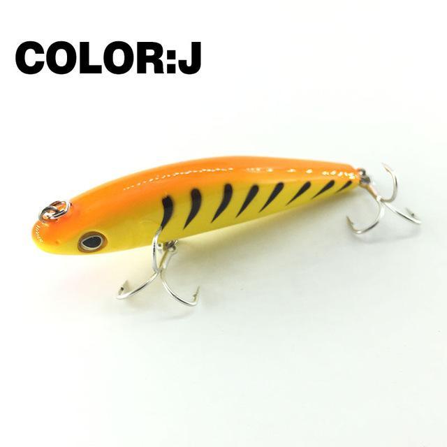 Mr.Charles Cmc028 ,90Mm/15.5G Surface Floating Shad, Assorted Different Colors-Top Water Baits-Bargain Bait Box-COLOR J-Bargain Bait Box