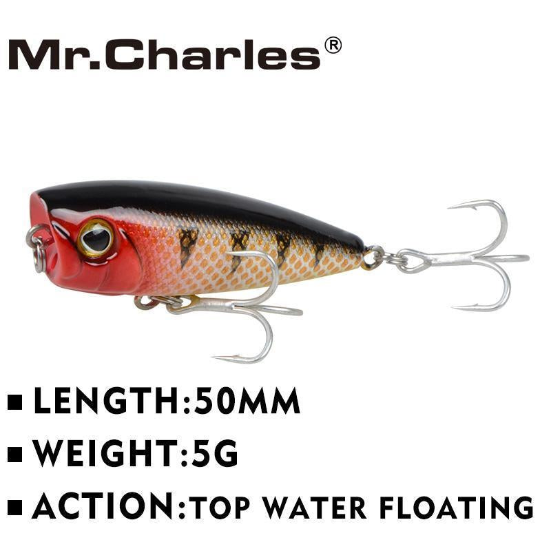 Mr.Charles Cmcs 144 Assorted Colors, Popper 50Mm 5G, Floating,Topwater,Hard Bait-Top Water Baits-Bargain Bait Box-COLOR A-Bargain Bait Box