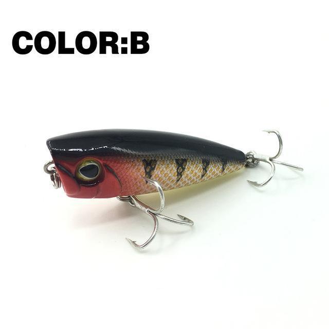 Mr.Charles Cmcs 144 Assorted Colors, Popper 50Mm 5G, Floating,Topwater,Hard Bait-Top Water Baits-Bargain Bait Box-COLOR B-Bargain Bait Box