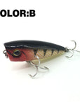 Mr.Charles Cmcs 144 Assorted Colors, Popper 50Mm 5G, Floating,Topwater,Hard Bait-Top Water Baits-Bargain Bait Box-COLOR B-Bargain Bait Box