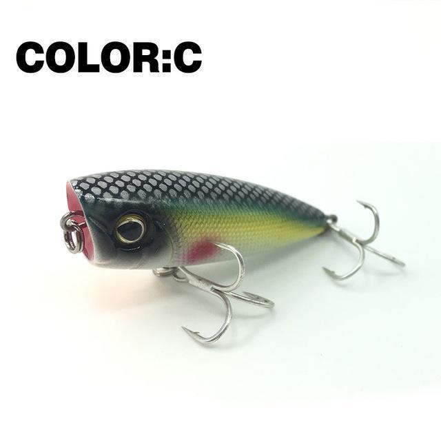 Mr.Charles Cmcs 144 Assorted Colors, Popper 50Mm 5G, Floating,Topwater,Hard Bait-Top Water Baits-Bargain Bait Box-COLOR C-Bargain Bait Box