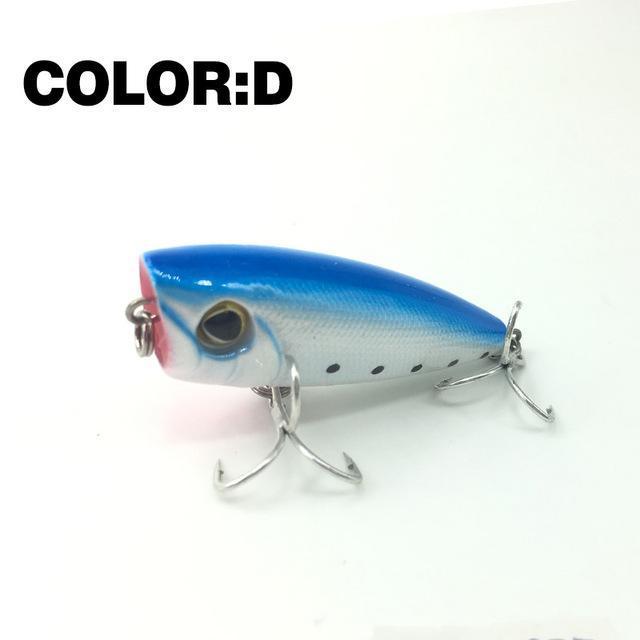 Mr.Charles Cmcs 144 Assorted Colors, Popper 50Mm 5G, Floating,Topwater,Hard Bait-Top Water Baits-Bargain Bait Box-COLOR D-Bargain Bait Box