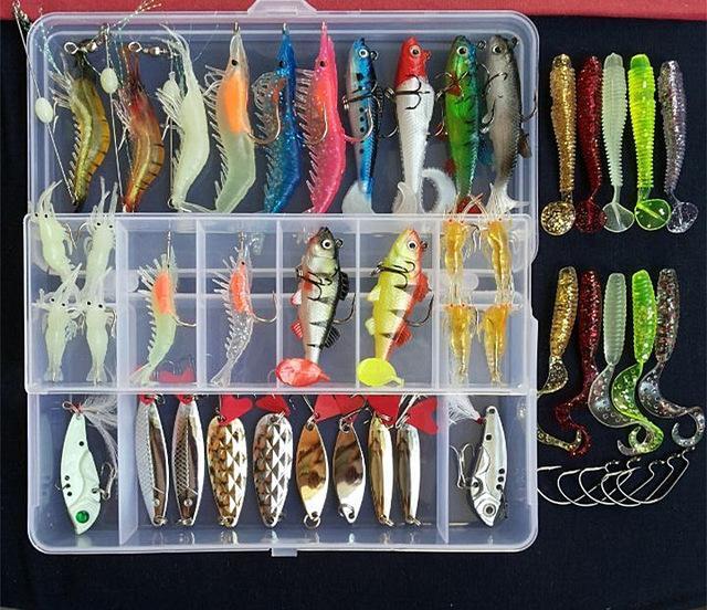 Multi Fishing S Plastic Metal Bait Soft Kit Fishing Spoon-Mixed Combos & Kits-Bargain Bait Box-Kit G-Bargain Bait Box